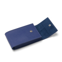 Sac de rangement de luxe en cuir bleu foncé pour montres, carré, portable, gain de place, organisateur de montres à quartz et bracelets, cadeau d'anniversaire