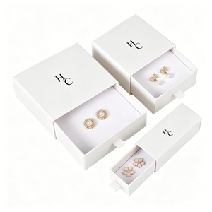 Caja de Joyería de Alta Gama con Estampado en Caliente, Caja de Embalaje para Pendientes con Cinta de Lujo, Fabricante de Cartón Rígido de Color Personalizado - Product Image 3