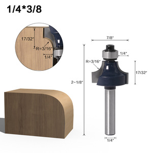 Lame de machine à découper en alliage haut de gamme à <span class=keywords><strong>coin</strong></span> arrondi 1/4, couteau à angle R, sans revêtement, sans HRC, ODM OEM, 2 flûtes - Product Image 2