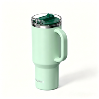Gobelet isotherme moderne en acier inoxydable 30/40 oz avec couvercle à double mode de consommation, portable et écologique pour le camping