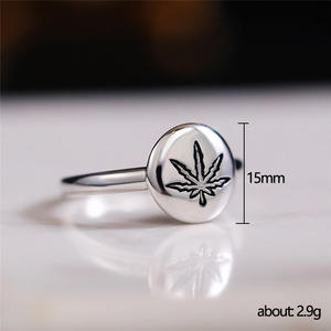 Anello alla Moda F1245 Placcato Oro 18K in Ottone Unisex con Motivo Vegetale, Gioiello Regalo - Product Image 5