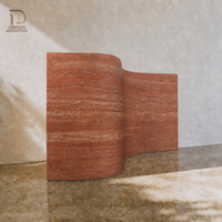 Panneau souple en pierre flexible de travertin, style colonne romaine, pour décoration murale extérieure, carreaux de terre cuite MCM, briques d'hôtel, feuille naturelle