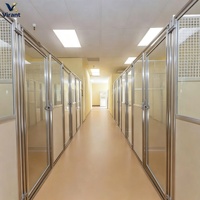 Op maat gemaakte grote luxe roestvrijstalen dierenverblijf hondenkennel fokkerij hondenren loopkennel fabriek op maat gemaakte kratten grote honden