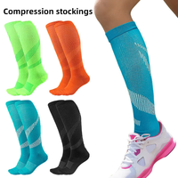 Chaussettes de compression de pression pour hommes de sport d'équipe antidérapantes avec logo personnalisé de haute qualité respirantes