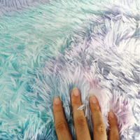 Tapis de salon de luxe moelleux, tapis shaggy tie-dye