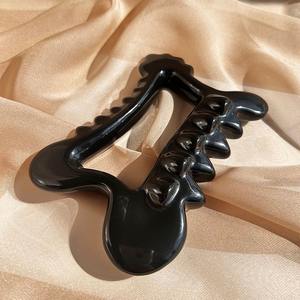 Planche Gua Sha en céramique noire pour <span class=keywords><strong>Massage</strong></span> du <span class=keywords><strong>visage</strong></span> et du corps femmes hommes outil de ligne de mâchoire soulage le Stress musculaire et la douleur - Product Image 3