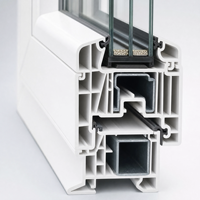 Fenêtre à battant en PVC de conception française moderne avec cadre étroit et système anti-vent pour loft urbain, bureau, salle de bain et chambre à coucher