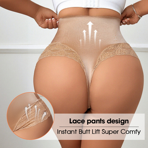 महिलाओं के साथ आकार का फीता थोंग शेपवियर निर्बाध ट्यूमर नियंत्रण बट शरीर को आकार देने वाली पैंटी - Product Image 5