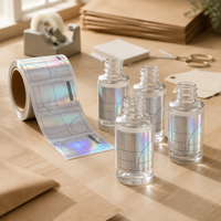 Étiquettes personnalisées pour petites bouteilles en PET holographiques, style occidental, design original