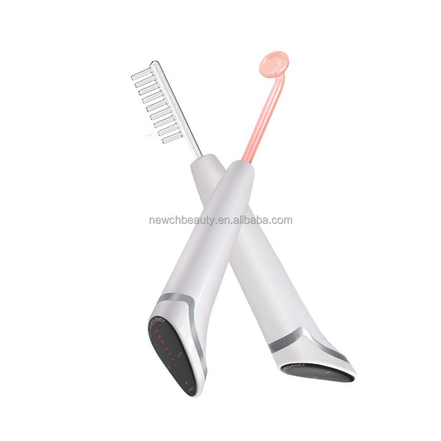 High Frequency Beauty Bar Handheld Facial Massager Blackhead Remover Skin Care Device Hair Treatment 6 in 1 High Frequency Wand