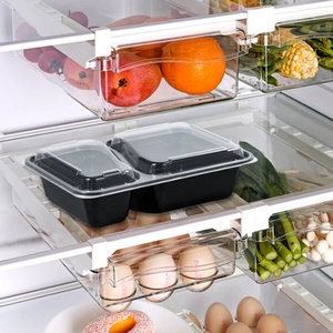 กล่องพลาสติกใส่อาหารแบบใช้แล้วทิ้ง 2 ช่อง ปลอดสาร BPA ใช้กับไมโครเวฟได้ รูปทรงสี่เหลี่ยมผืนผ้า สำหรับอาหารแบบนำกลับบ้าน - Product Image 4