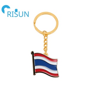 พวงกุญแจของที่ระลึกการท่องเที่ยวไทย ภูเก็ต ปราสาท  แบบกำหนดเอง ทำจากโลหะเคลือบ  รูปแผนที่ไทย ธงชาติไทย ผลไม้ทุเรียน - Product Image 2