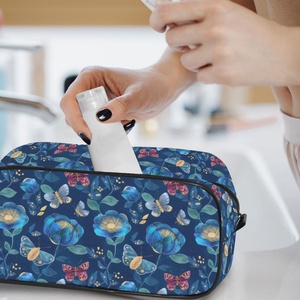 Bolsa de Aseo Portátil de Viaje Unisex con Diseño de Mariposas y Logotipo Personalizado, Bolsa Organizadora de Maquillaje Impermeable para el Cuidado de la Piel - Product Image 6