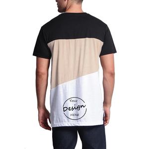 Offre Spéciale nouvelle tendance de haute qualité en gros Logo personnalisé respirant maille et coton mélangé Long Hit couleurs hommes T-Shirts - Product Image 6