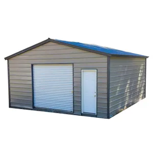 Metal prefabricated garage component portable low cost car shed prefab garage for sale