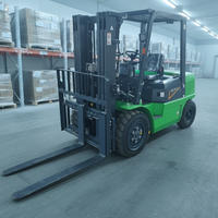 Chariot élévateur électrique de 3 tonnes, hauteur de levage de 7 m, batterie lithium-ion pour entrepôt frigorifique, manutention de matériaux, empilage de palettes