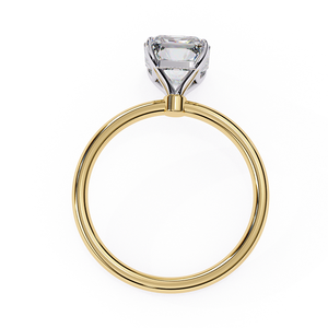 Anillo Clásico de Oro Amarillo con Diamantes para Mujer, Aspecto Lujoso, Elegante, Joyería de Moda para Uso Diario - Product Image 4