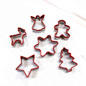 ステンレススチール6個入りクリスマスクッキーツールエルクスタースノーフレークビスケット型キッチン用クッキーカッターセット - Product Image 2