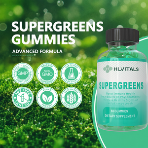 Bonbons Gommeux Supergreens OEM Probiotiques - Extrait de Feuille d'Artichaut Spiruline Chou Kale Vitamines B6 Santé Digestive Soutien Immunitaire - Product Image 6