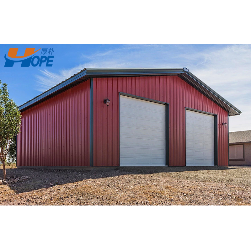 Prefab Steel Frame Metal Building Prefabricated Structure Warehouse Hangar Steel Building Car Shed Metal Shed