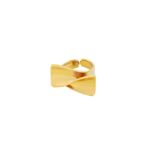 Fashion <b>Ring</b> 316L Stainless Steel PVD Gold Plating Resistant Sustainable Jewelry For Women Men - Product Image 2