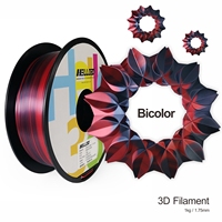 HELLO3D échantillon gratuit fournisseur de filaments pla filament tricolore 3d 1.75mm 1kg filament pla de soie rouge à bleu à or