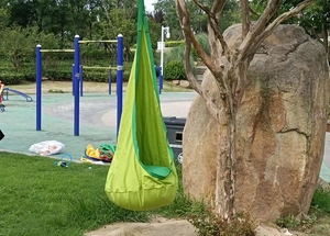 Columpio para niños, silla <span class=keywords><strong>colgante</strong></span>, suspensión para interiores y exteriores, columpio para acampar, silla <span class=keywords><strong>colgante</strong></span>, <span class=keywords><strong>hamaca</strong></span> con cojín inflable, luz LED - Product Image 6