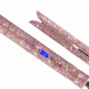 مكواة شعر ماسية لامعة رائجة البيع، مكواة شعر احترافية من التيتانيوم مع تخصيص العلامة التجارية الخاصة - Product Image 4