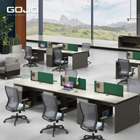 Vente directe d'usine Meubles de bureau ouverts Tables de séparation modulaires Postes de travail de cabine de bureau pour 2,4,6 personnes