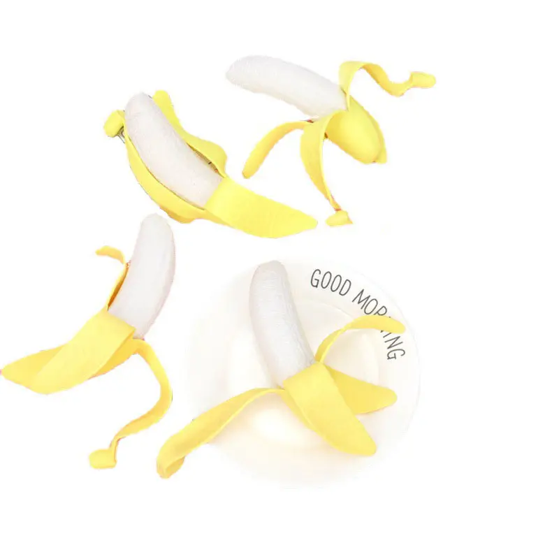 ストレスリリーフスクイーズTPRソフトバナナフィジェットおもちゃ自動販売機用減圧ベントおもちゃソフトバナナ