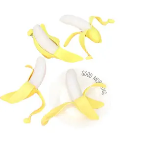 Stress Relief Squeeze TPR Soft Banana Fidget Toys Decompression Vent Toy For Vending Machine Soft Banana