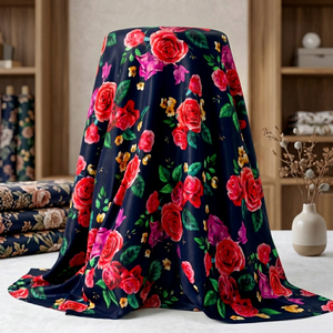 Digital Printed Polyester Fabric Custom Manufacturing Service Lightweight Fabric for Garments Dresses Home Textile Products - Product Image 1