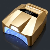 Lampu pengering kuku Gel cepat isi ulang daya Cepat cahaya pengering kuku Gel Led tangan ganda Logo kustom rendah lampu kuku untuk Gel