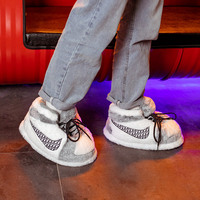 Sepatu Plush Sneaker Sandal Rumah Musim Dingin Wanita Pria Unisex Satu Ukuran