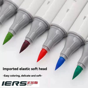 <span class=keywords><strong>Marcadores</strong></span> de Punta Doble Profesionales IERS 106BR, Punta Suave/Biselada, Secado Rápido y a Base de Alcohol para Dibujo y Arquitectura, Embalaje Suelto - Product Image 2