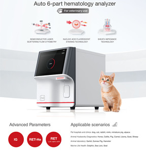 Hiệu suất cao nhanh chóng bác sĩ thú y tự động huyết học Analyzer động vật cao cấp Sáu phần huyết học Analyzer - Product Image 4