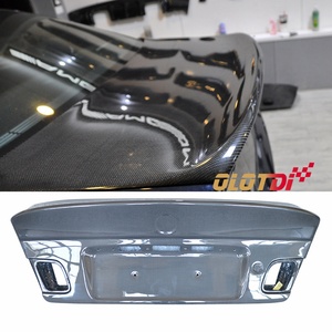 C Style Carbon Fiber Rear Trunk Boot Carbon Black High <b>Polished</b> 3X3 Twill Weave Tuning Body <b>Kits</b> for E46 1998-2004 2D 2-Door - Product Image 3