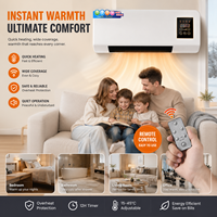 Mini climatiseur mural électrique à double ventilateur, contrôle intelligent de la température, idéal pour la salle de bain, produits intelligents pour la maison