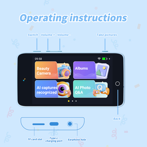 Fotocamera Giocattolo Interattiva per <span class=keywords><strong>Disegno</strong></span> Creativo con Sensore CMOS e Supporto MicroSD, Strumento di Apprendimento Divertente per Bambini - Product Image 1
