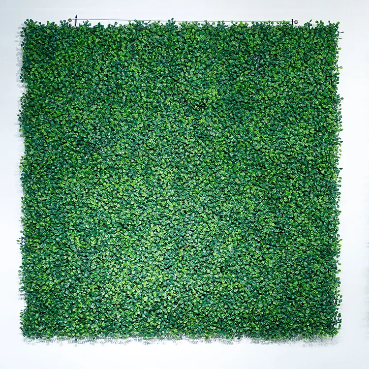 실내 옥외 훈장을 위한 고품질 인공적인 헤지 식물 벽면 가짜 잔디 녹색 벽