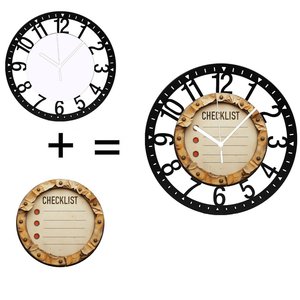 Orologio da Parete Circolare in Ferro da 25cm con Design a Gnomone e Quadrante Solare - Product Image 1