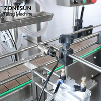 Machine de remplissage ZONESUN ZS-YT6T-6P pour ketchup, jus, beurre de cacahuète, cosmétiques, sauces, crèmes, huiles, miel, type piston