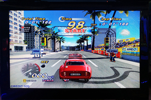 Machine de jeu de course automobile commerciale à monnayeur, jeu de course de super voitures, ensemble complet avec siège de simulation de cockpit, prise en charge de l'anglais pour le jeu - Product Image 1