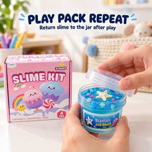 Kit de slime éducatif amusant et écologique, pâte à modeler colorée, crème glacée Kawaii, jouet créatif en vrac pour enfants - Product Image 5