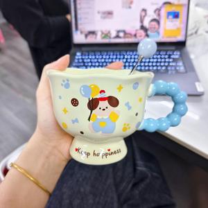 <span class=keywords><strong>Tazza</strong></span> in Ceramica a Forma di Cucciolo con Pois, <span class=keywords><strong>Tazza</strong></span> Trendy Instagram per Coppie, Regalo di Compleanno per Migliori Amici - Product Image 3