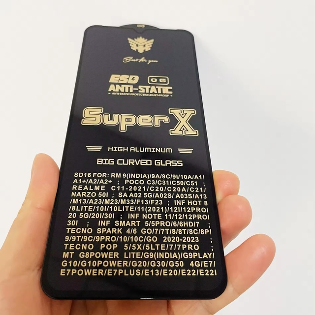 Wholesale Super X OG High Aluminum Tempered Glass Screen Protector for Iphone 15 Pro Max Cellphone