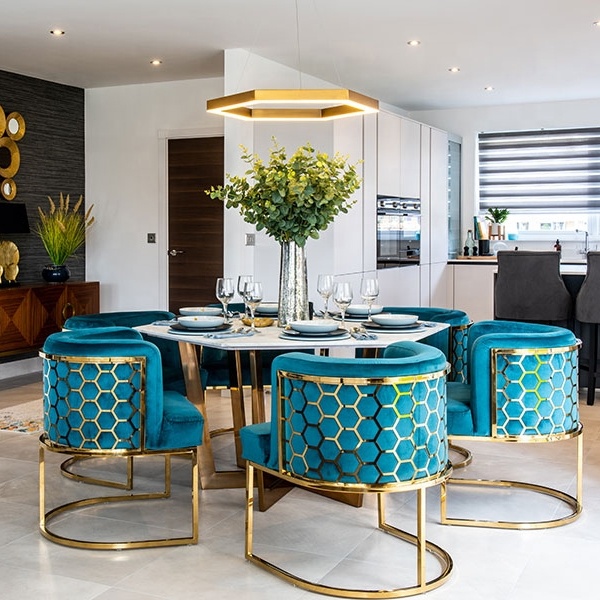 Stylish Navy Blue Upholstered Dining Chairs for Modern Living