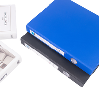 Carpeta Archivadora de Palanca Azul A4 A5, Organizador de Papel de Plástico con Clip, Agarre para Dedos y Orificios Expandibles