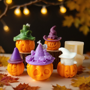 J-5301 Cross-border Ghost Aromatherapy <b>Candle</b> <b>Mold</b> Diy Halloween Pumpkin Ghost Decorations Plaster Ornaments Abrasives - Product Image 6