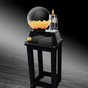 Máquina automática de bolas de la suerte, herramienta eléctrica de acrílico transparente para dibujo de lotería automática, jaula de <span class=keywords><strong>Bingo</strong></span> con Base negra - Product Image 3